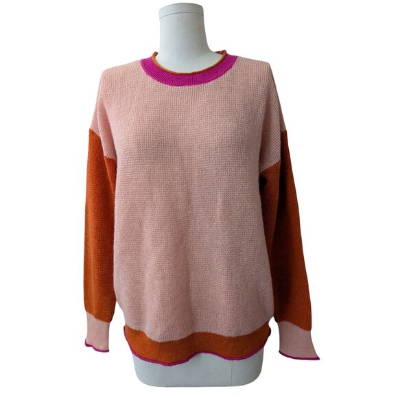 Fate colorblock wool blend stretch knit sweater women's size small - Picture 1 of 11
